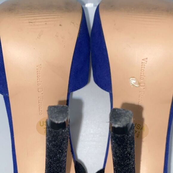 Vittorio D'Firenze Blossom Carina-76 Faux Suede T-strap Peep-toe Platform Stilet - Picture 12 of 12